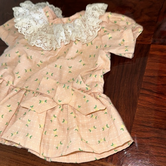 *VINTAGE* 1985 Cabbage Patch Kids Peach Dress with Yellow Flowers - Picture 2 of 11